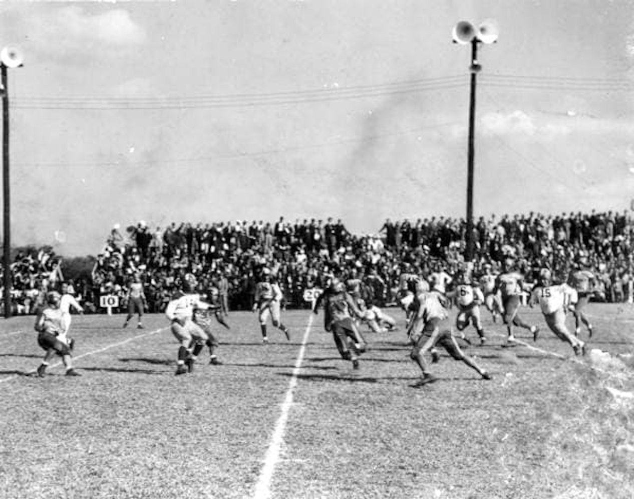 A football game from the past. Credit: Library of Congress