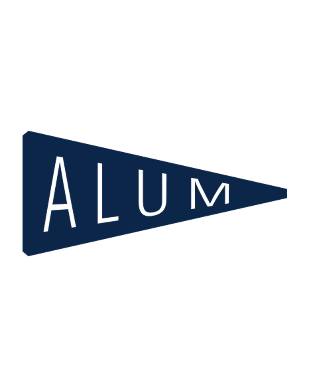 Alum Flag logo in navy
