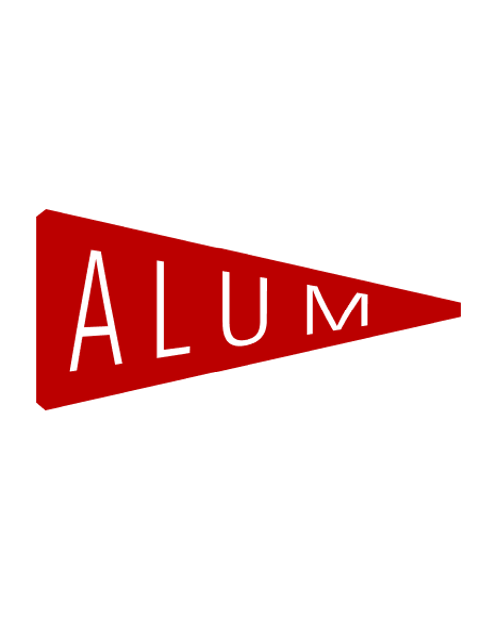 Alum Flag logo in red