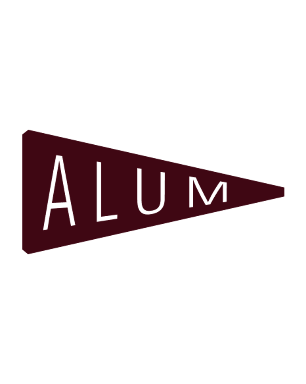 Alum Flag logo in maroon