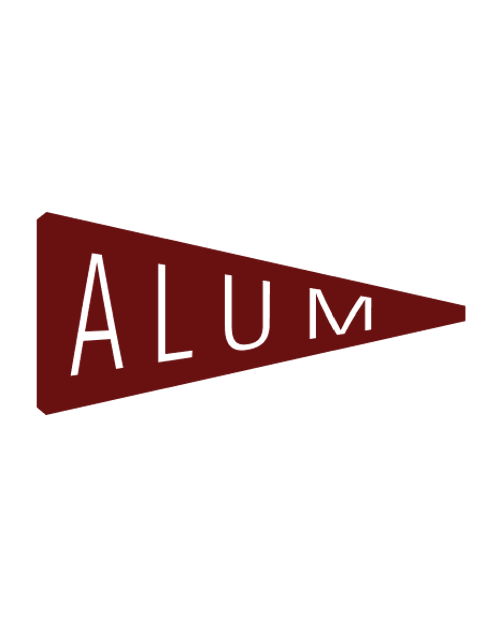Alum Flag logo in maroon