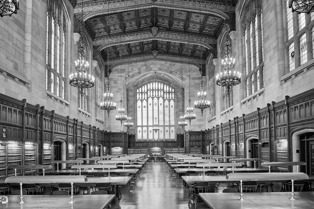 University of Michigan Law School interior. 