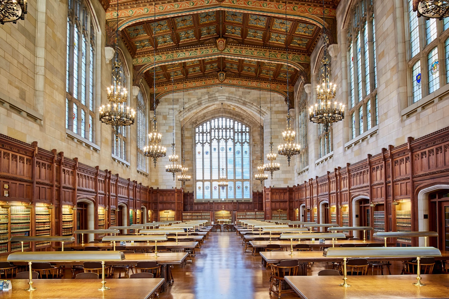 University of Michigan Law School interior. 