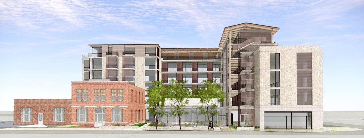 Prospective building rendering.