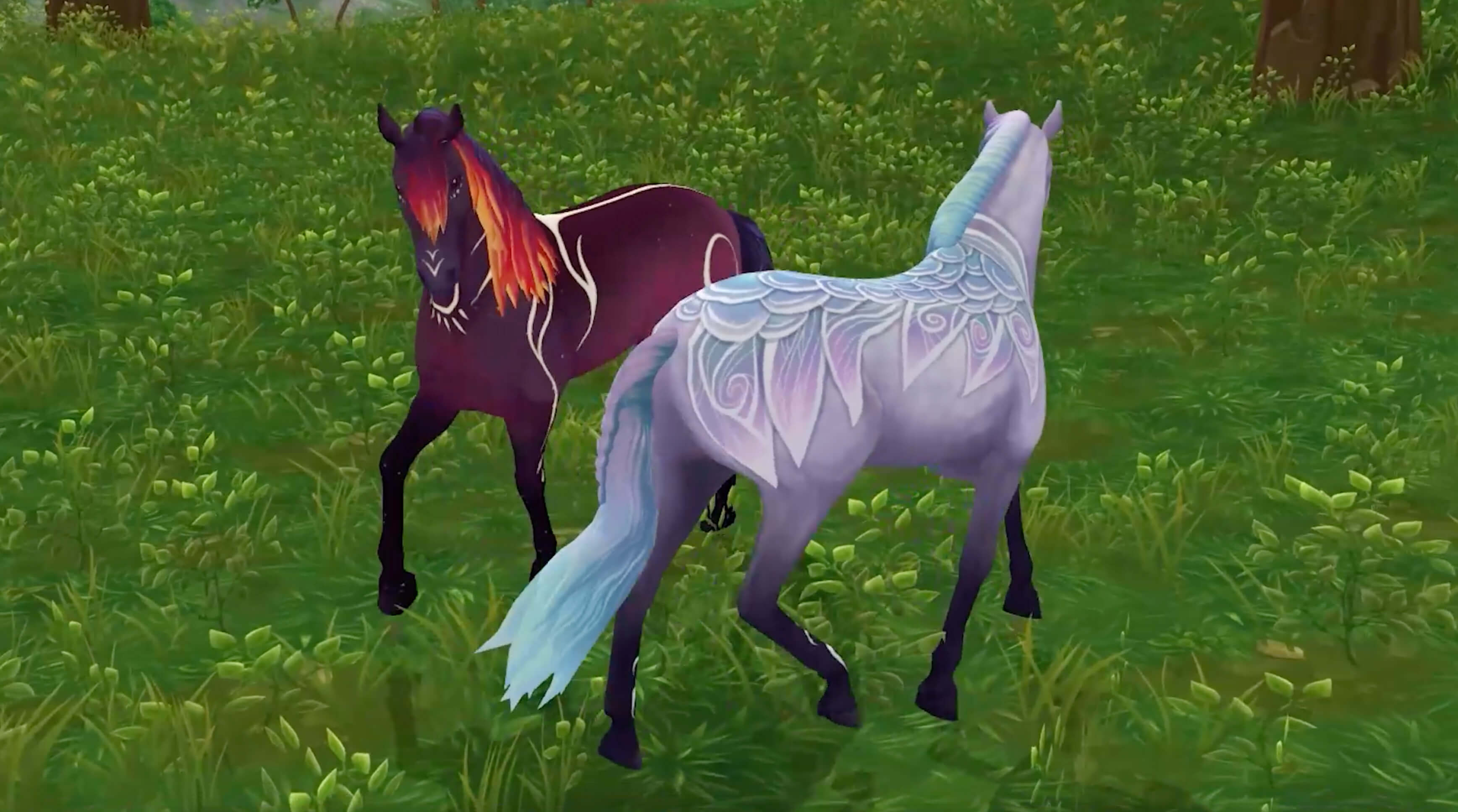 Ayla & Umbra Magic horses of Jorvik Star Stable