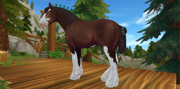 Visit the horse stylists with your Clydesdale to check out all available styles!