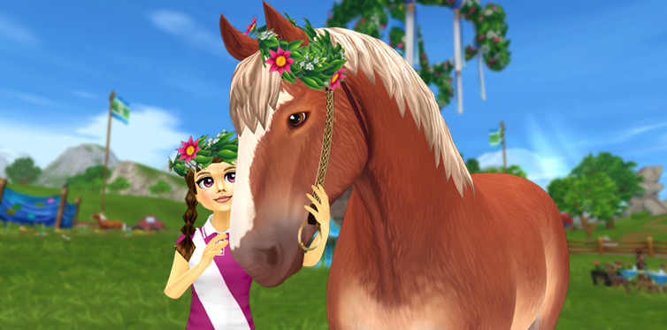 De jolies couronnes de fleurs du solstice d'été pour ton cheval et toi !