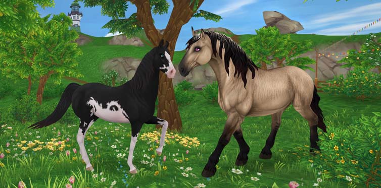 I sin normala form förklär sig Birken och Hanami till
en marwari och en percheron …