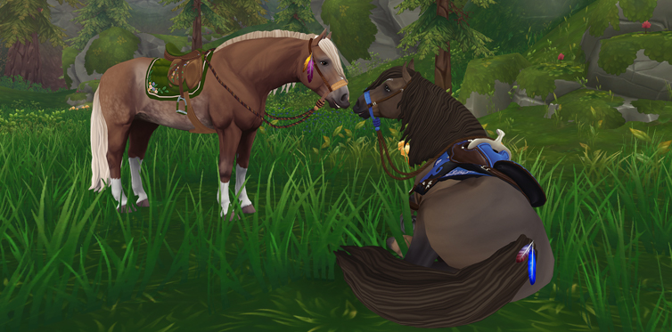 Utilise ces décorations à plumes pour montrer à quelle harde ton cheval appartient !