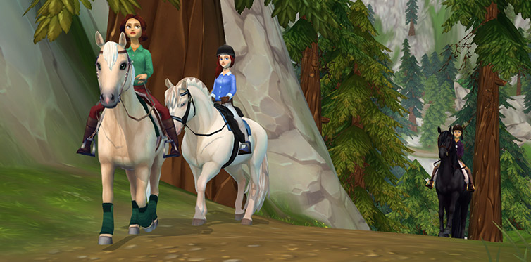 Junte-se a essas três aventureiras em uma cavalgada divertida!