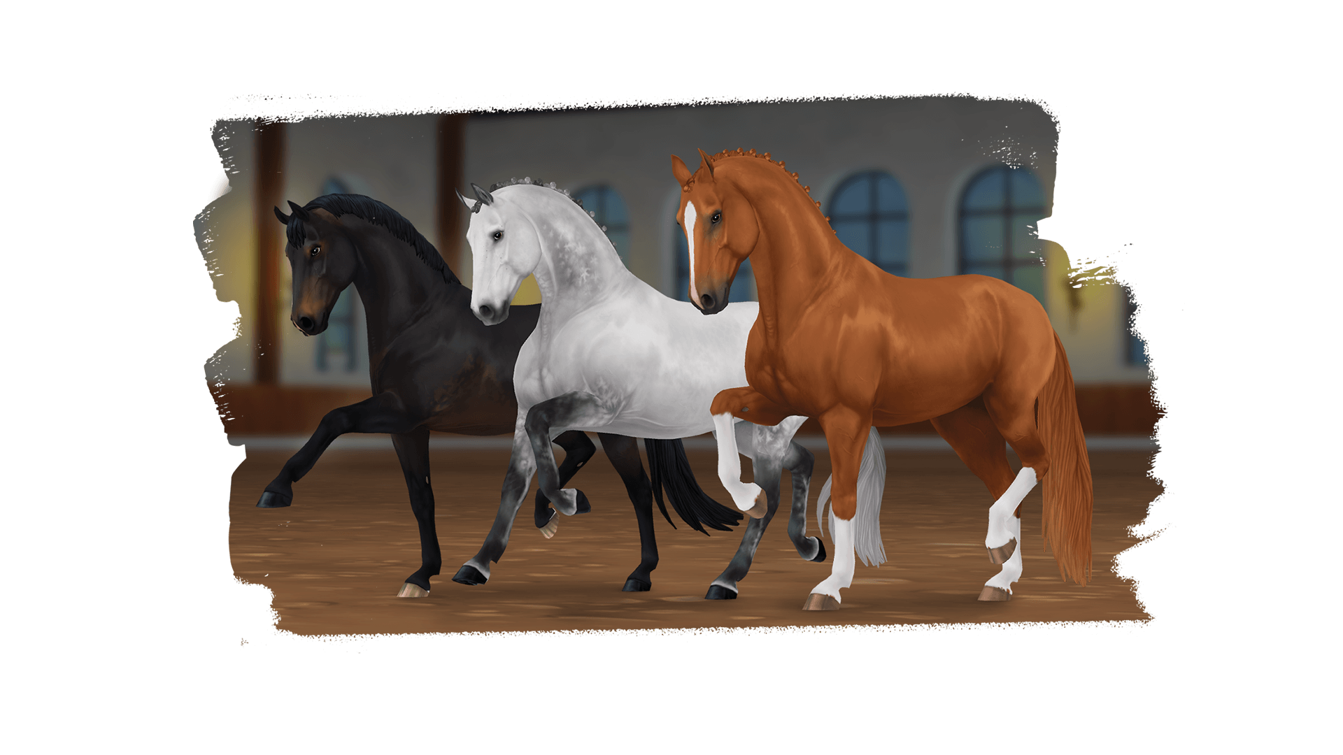 Dutch Warmblood in stable
