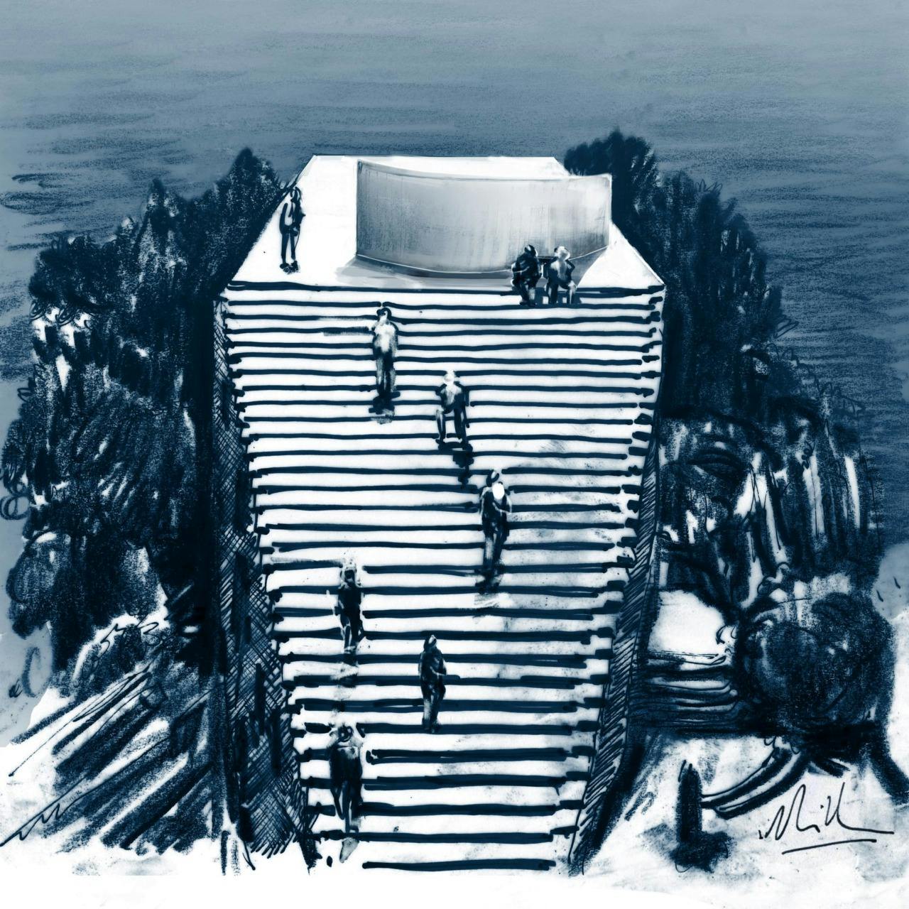 Disegno scalinata