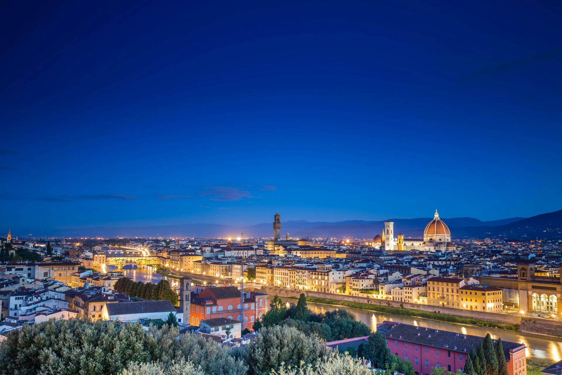 Foto panoramica di Firenze