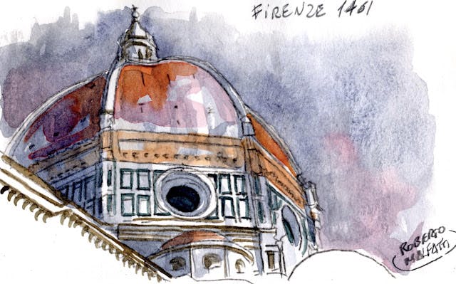 Cupola del Brunelleschi. Sketch di Roberto Malfatti