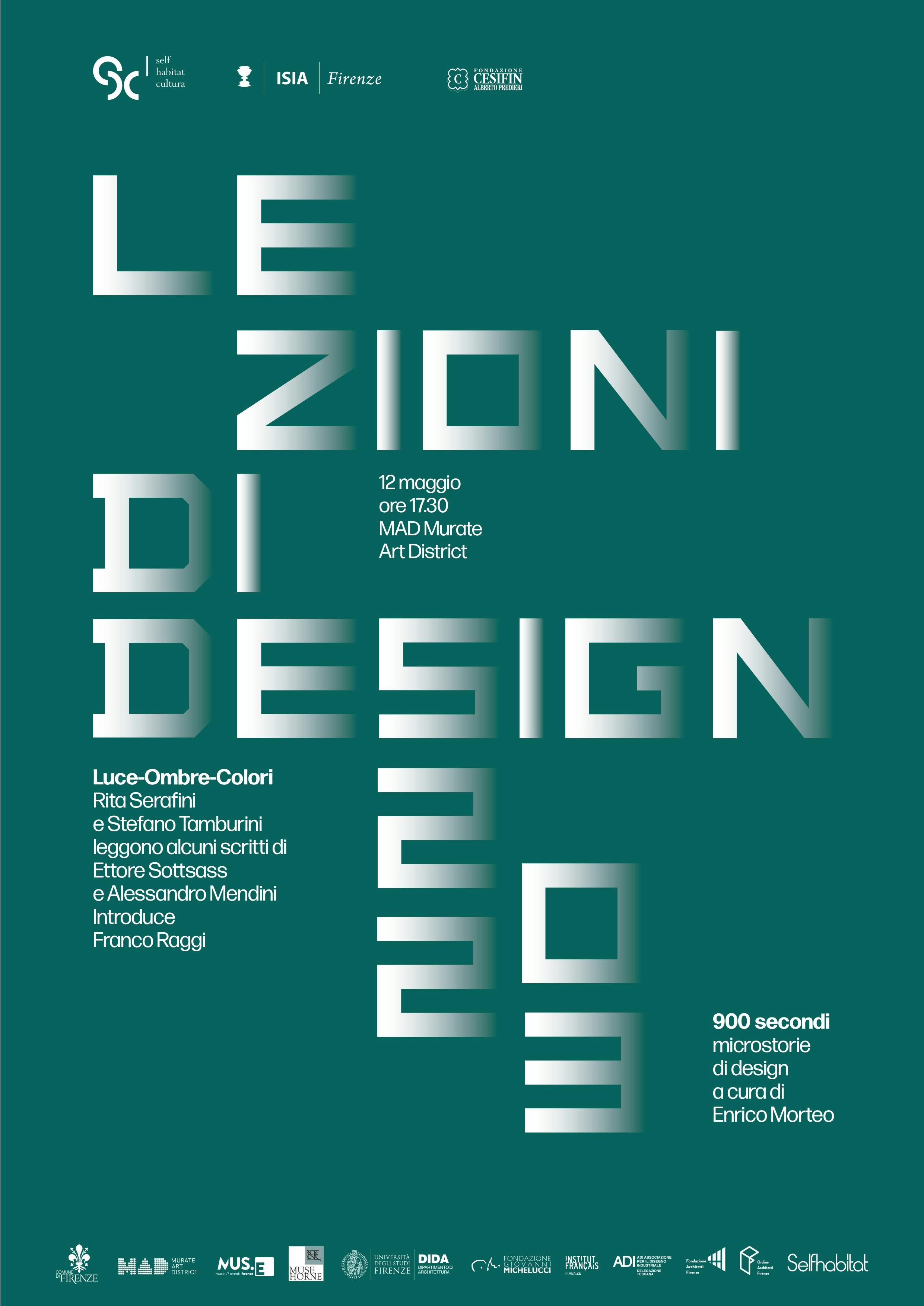 Locandina lezioni di design 2023