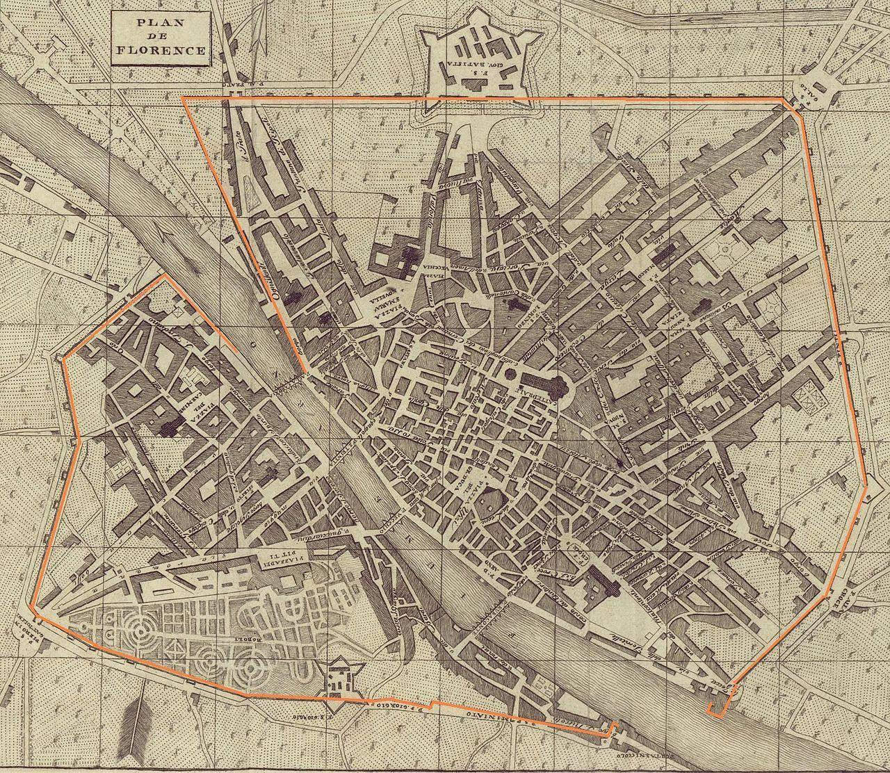 Mappa storica di Firenze