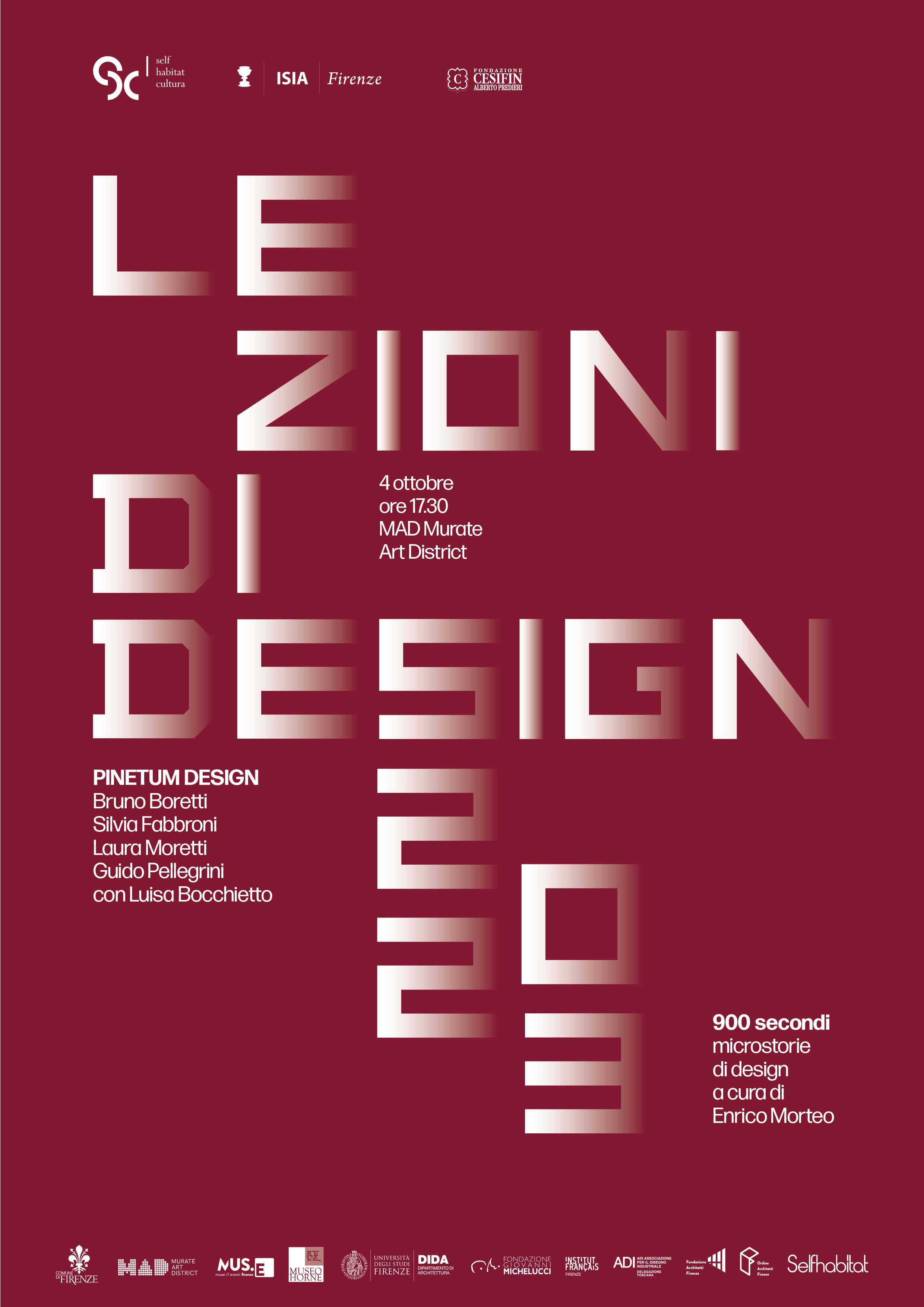 Locandina lezioni di design
