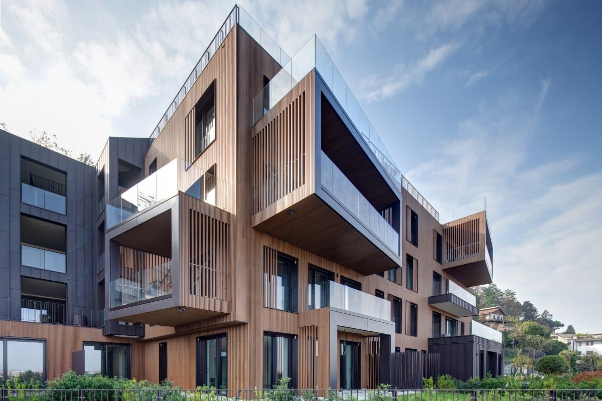 Edificio realizzato con soluzioni costruttive efficienti