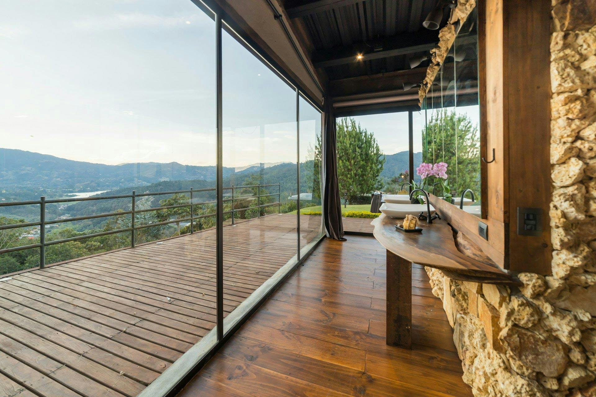 Veranda con vista panoramica