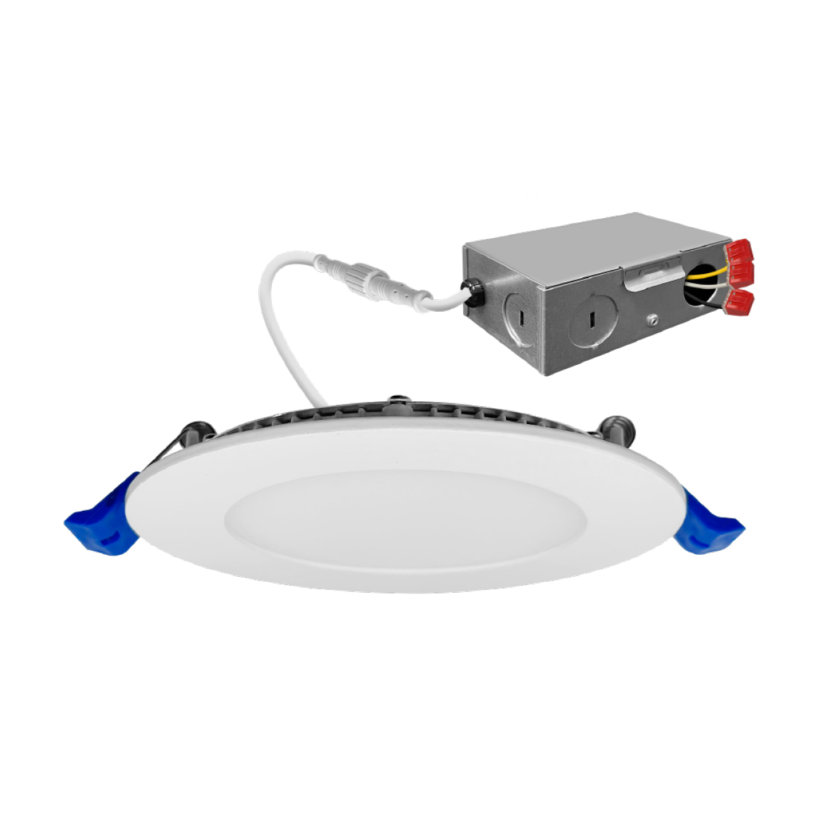 Product image for ENVISION LED-SL-PNL-8R-3P22W-5CCT-WH 8" EXTERNAL J-BOX RND DOWNLIGHT SLIM-LINE
