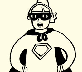 Illustration of superhero character