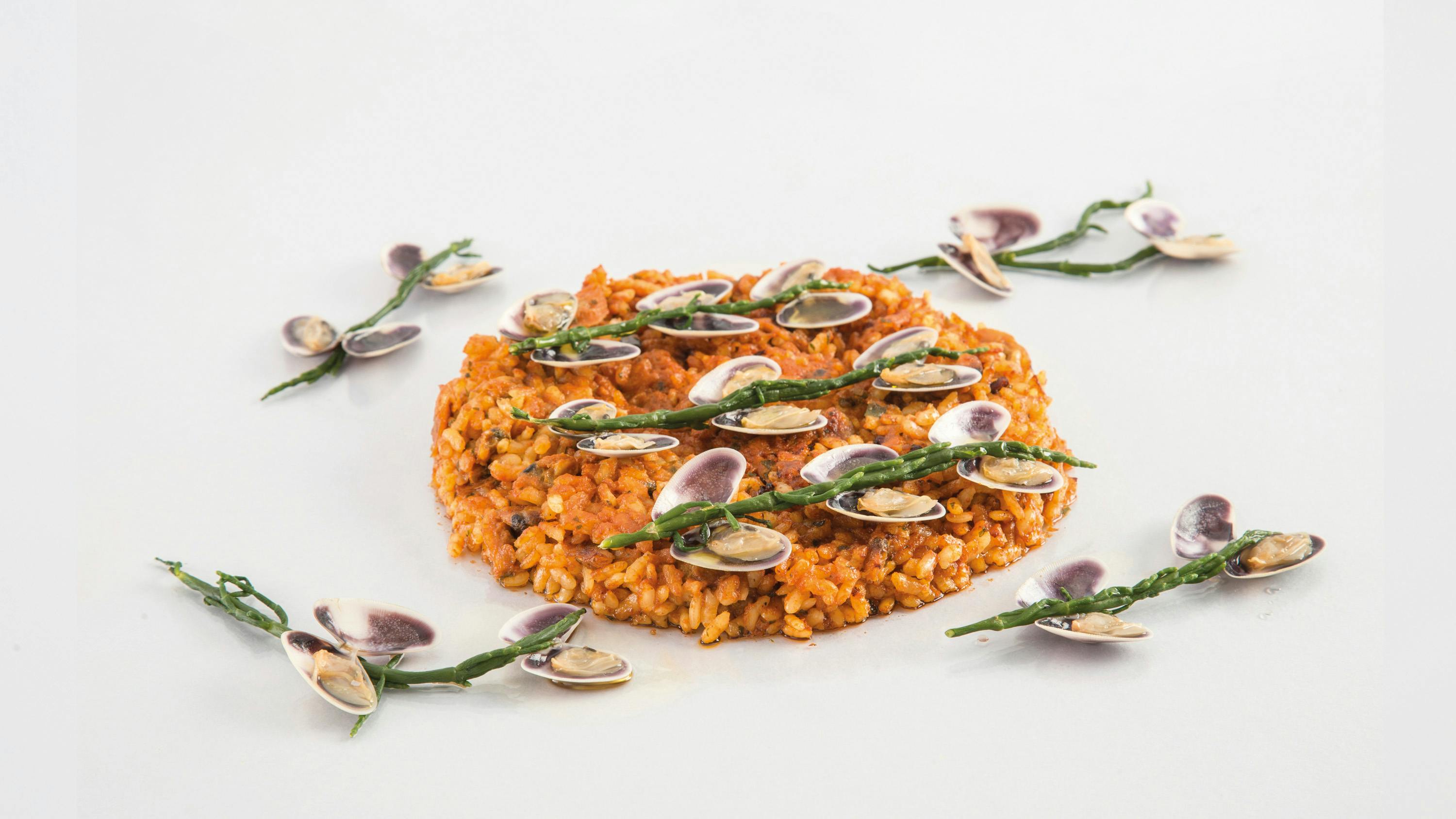 “Paella fortemarmina” con arselle e salicornia