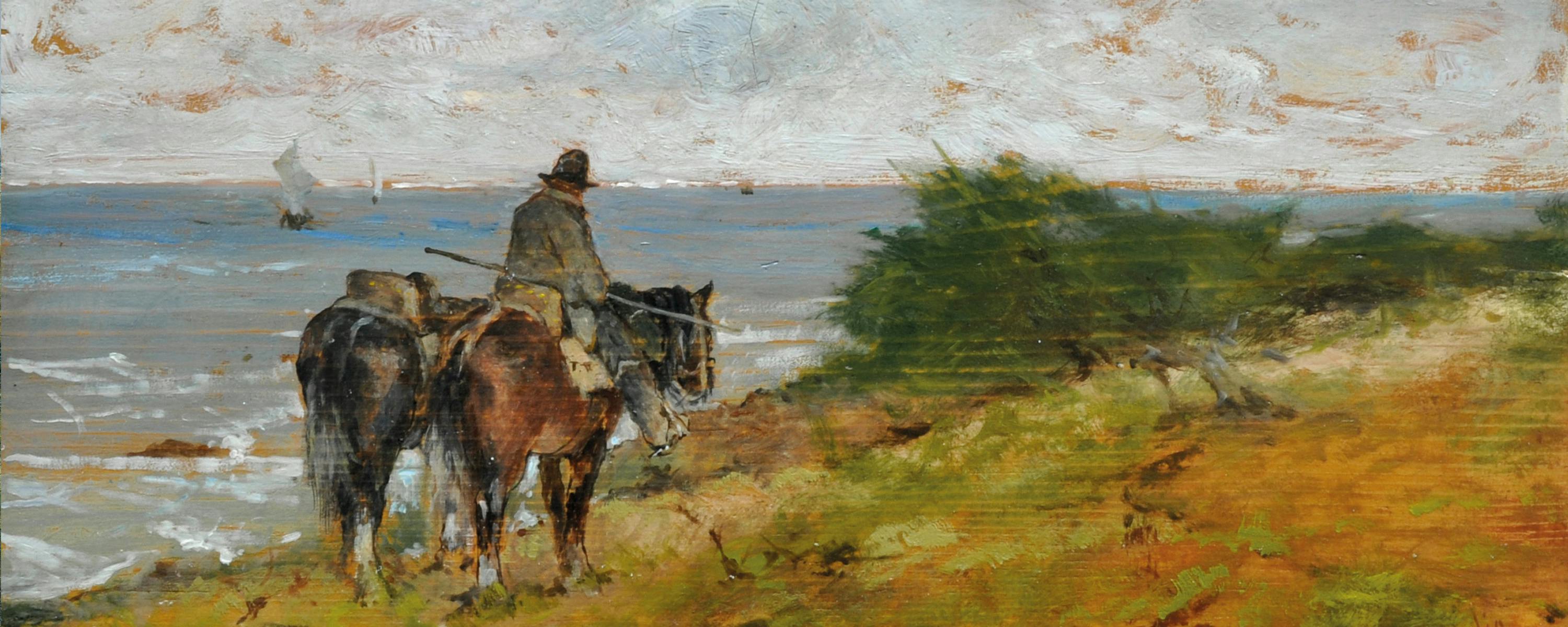 Giovanni Fattori, Buttero e cavalli lungo il mare Giovanni Fattori, Buttero e cavalli lungo il mare