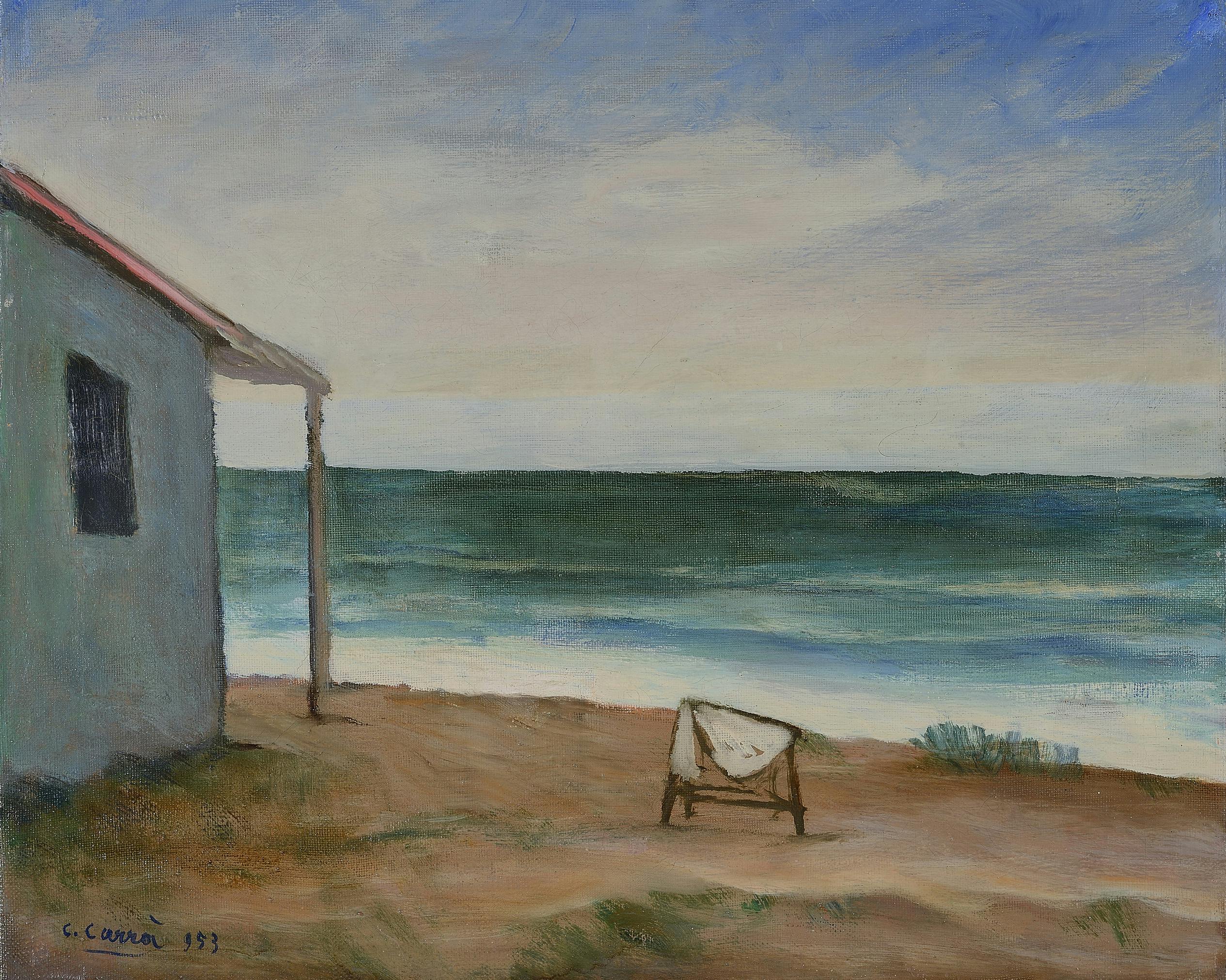Carlo Carrà, Spiaggia, 1953