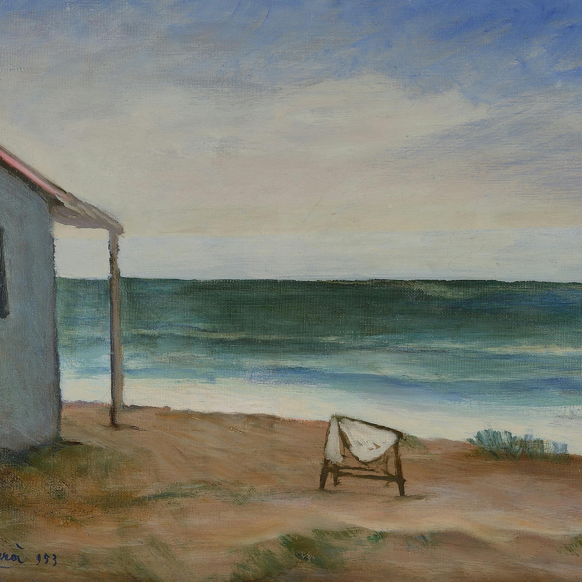 Carlo Carrà, Spiaggia, 1953