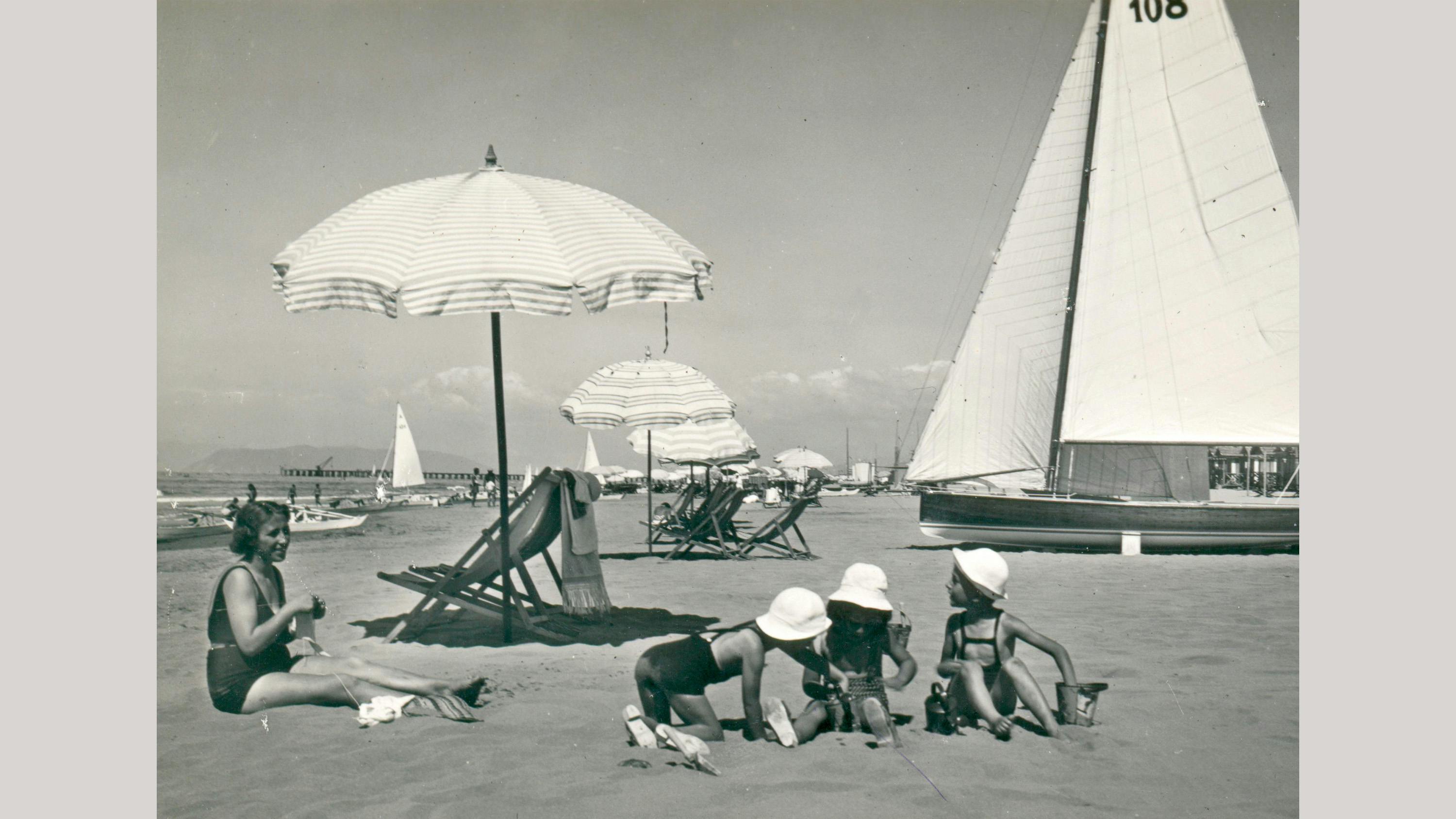 Uno scorcio d’epoca dell’arenile del Forte