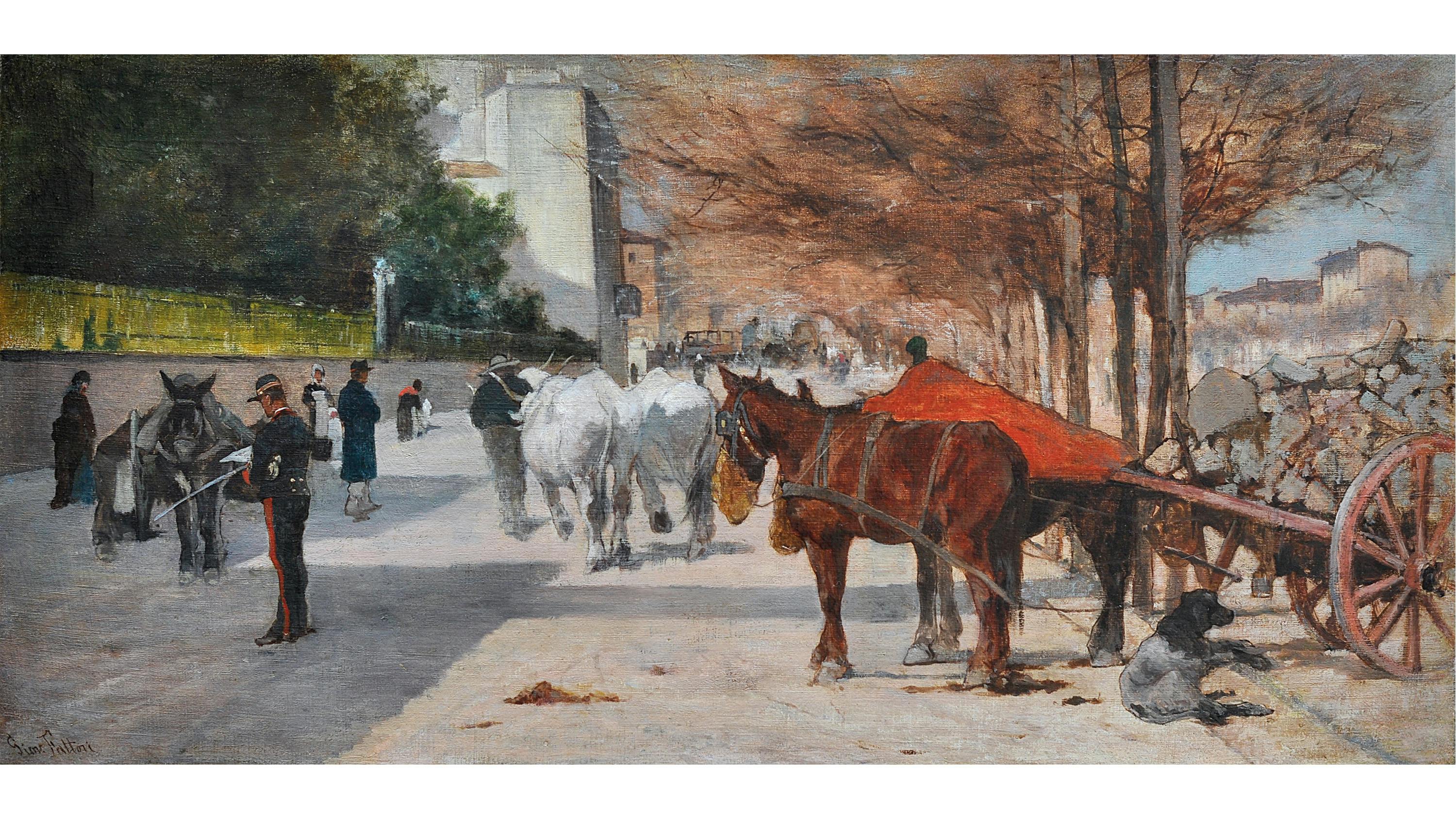 Giovanni Fattori, “Viale Principe Amedeo a Firenze”