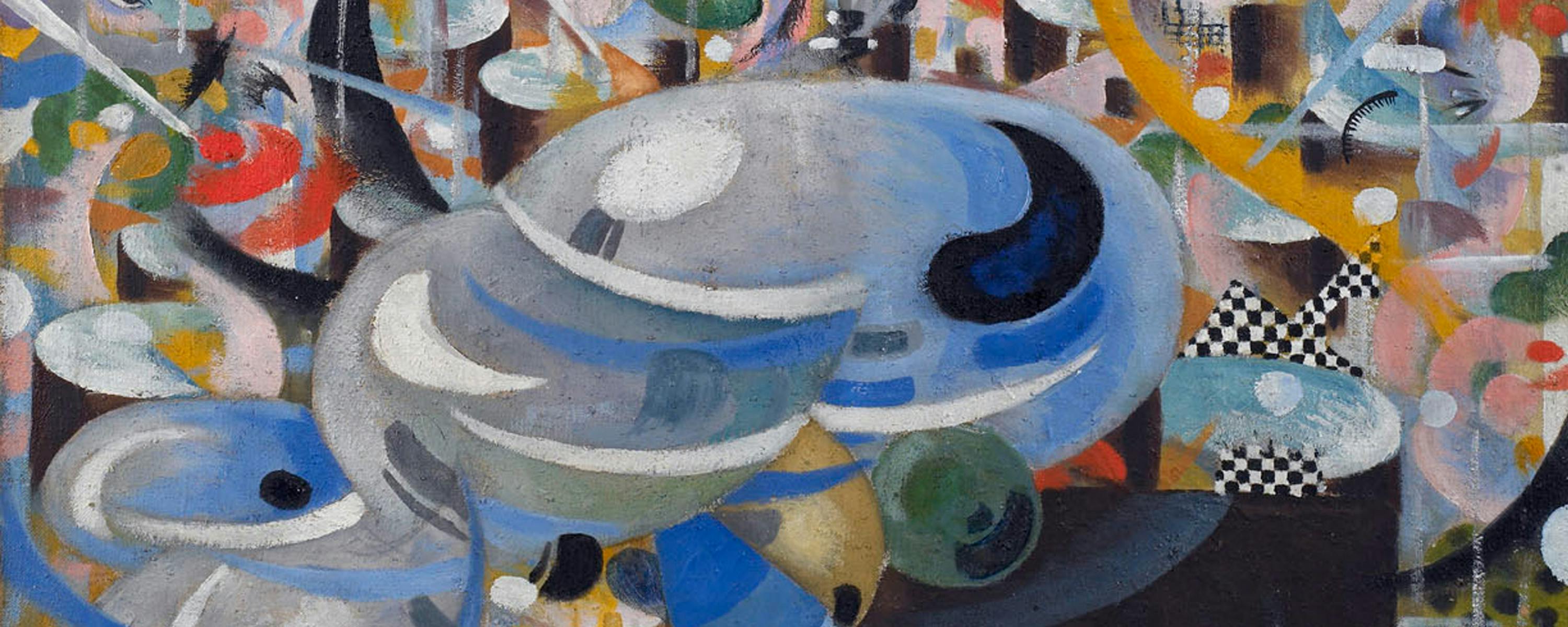 Julius Evola, "Five o' clock Tea", 1917-1918, olio su tela (particolare) - Fondazione Brescia Musei