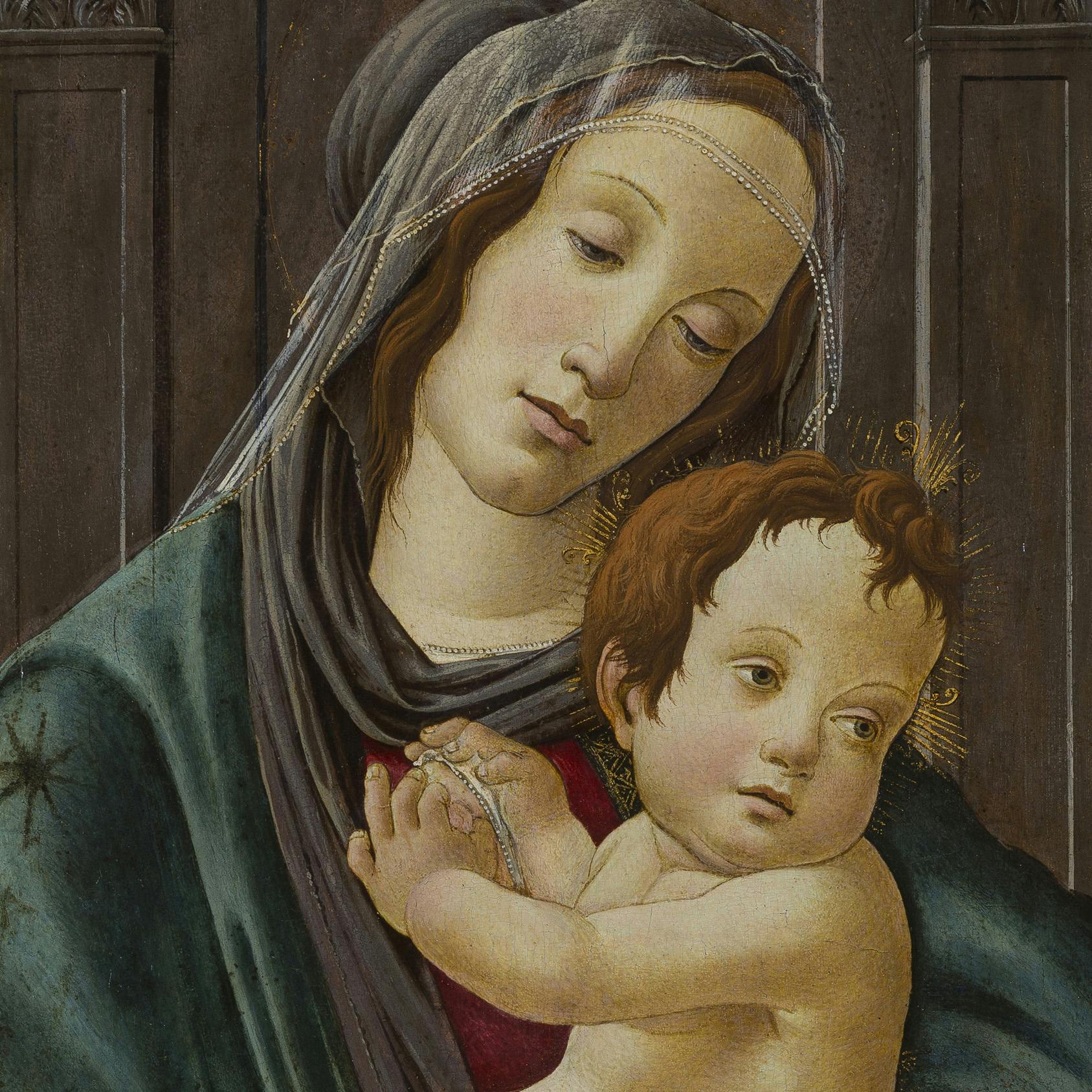 Sandro Botticelli, Madonna col Bambino, 1490 ca. (particolare)