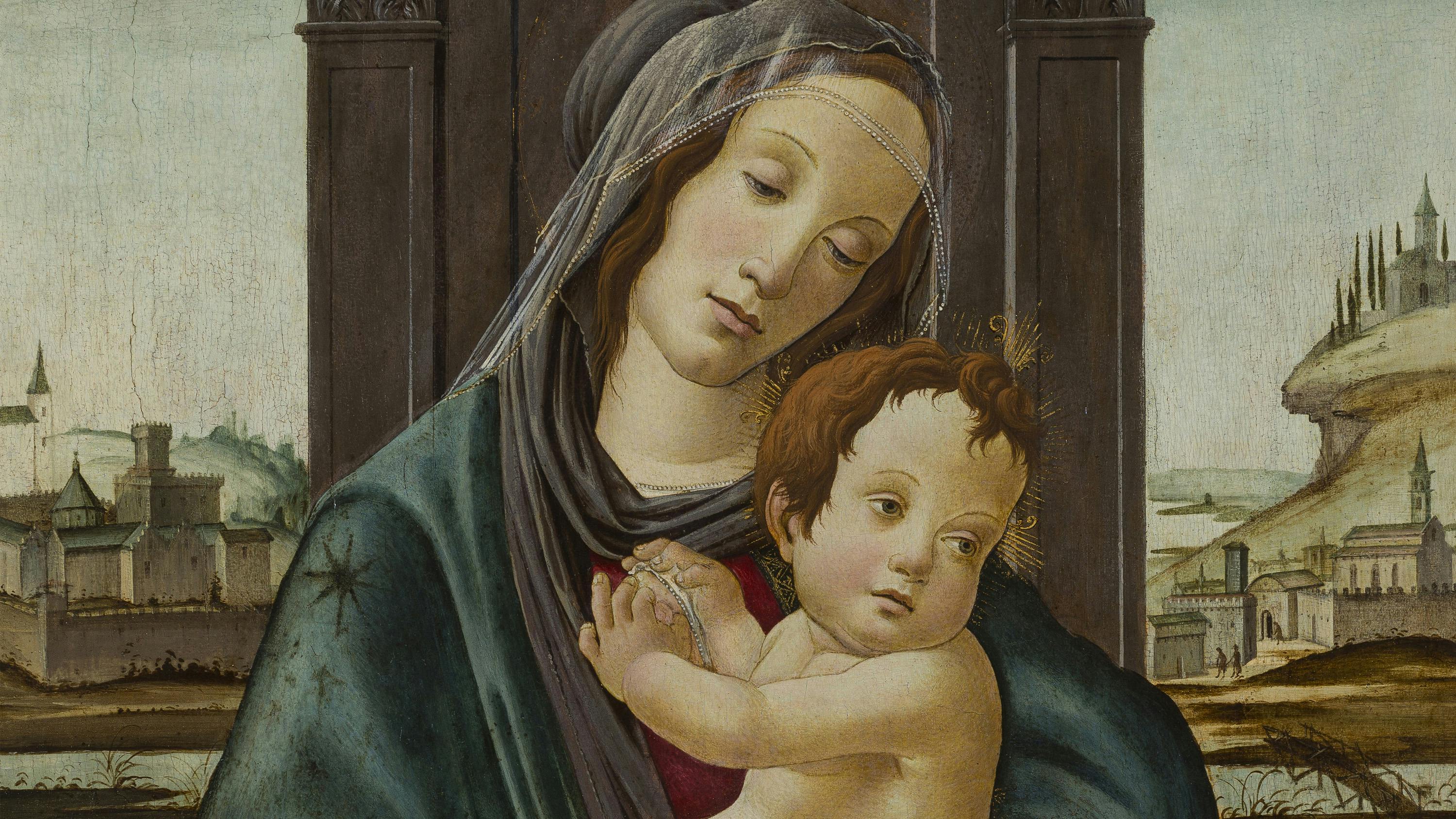 Sandro Botticelli, Madonna col Bambino, 1490 ca. (particolare)