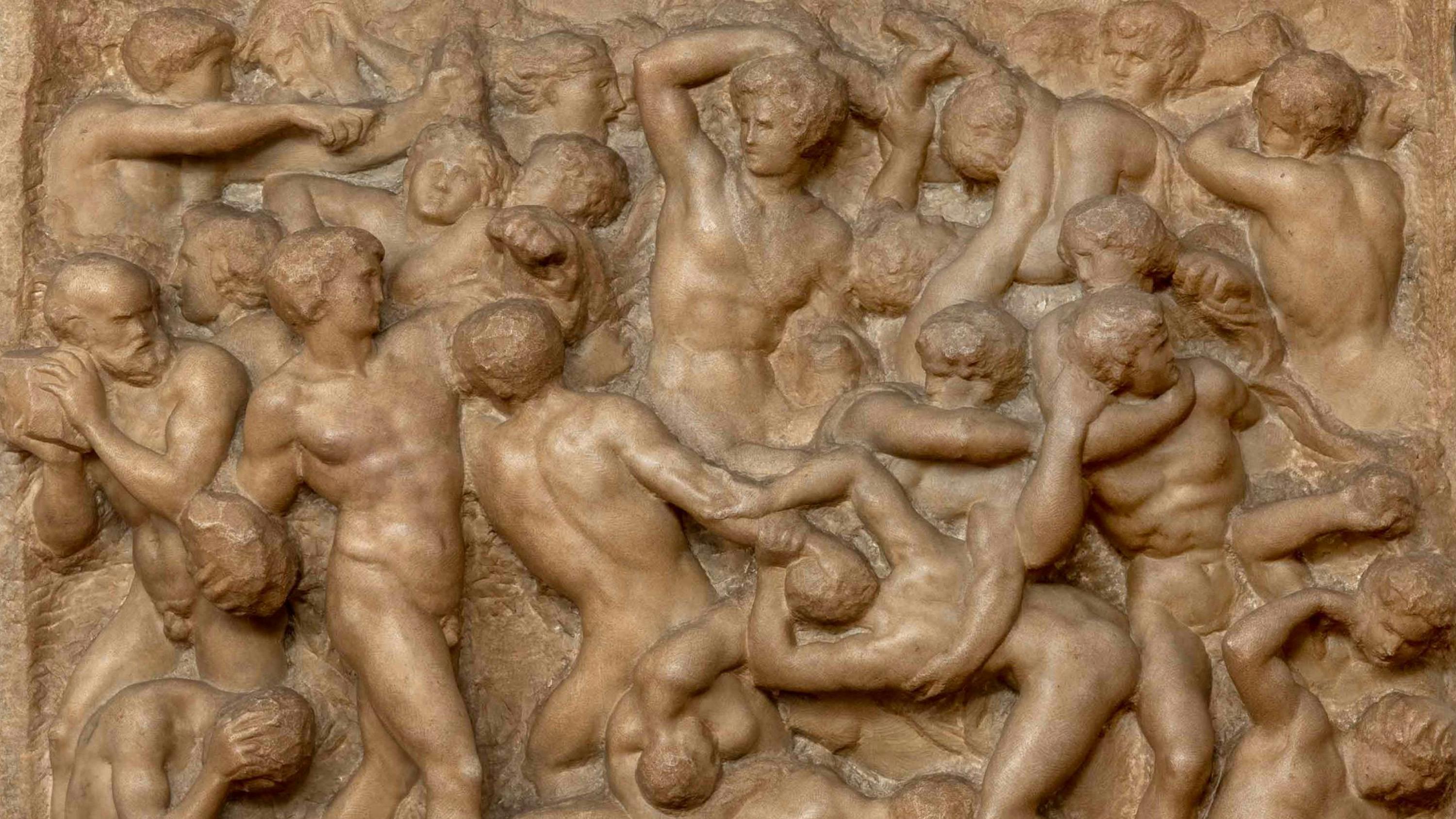 Michelangelo Buonarroti, Battaglia dei centauri (particolare)