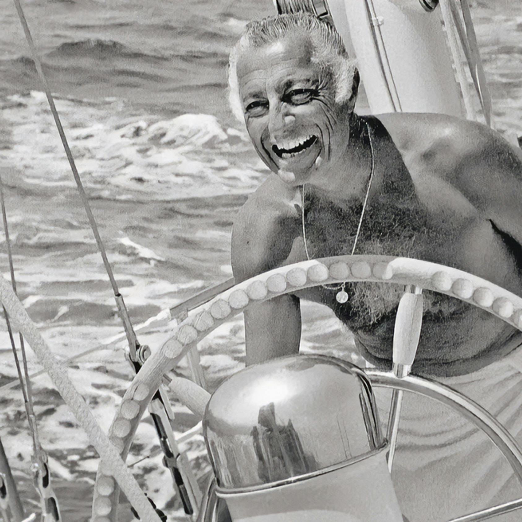 Gianni Agnelli al timone dello yacht Capricia