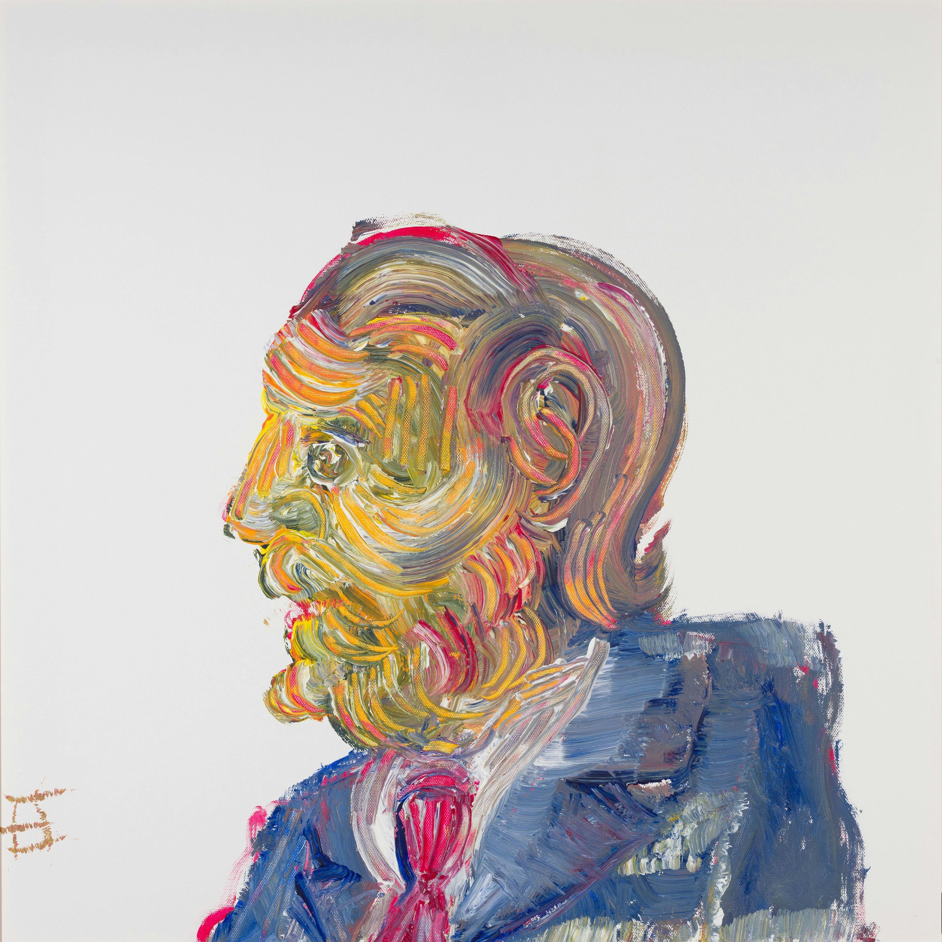 Henri Beaufour, Profil homme, 2019, acrilico su tela, cm 60x60