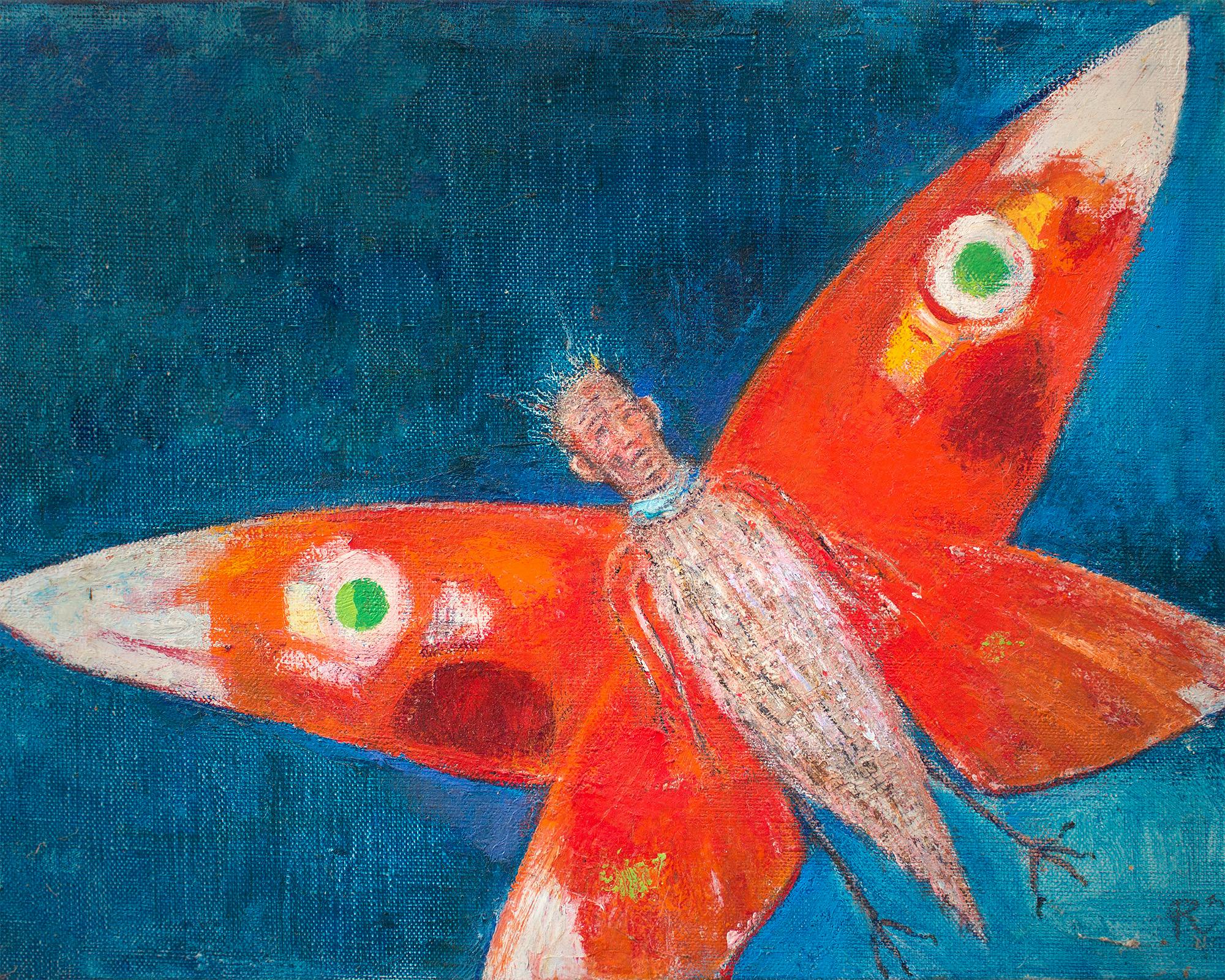 Raffale Bueno, 2000, "Raffaele Farfalla", olio su tela, 30x40 cm