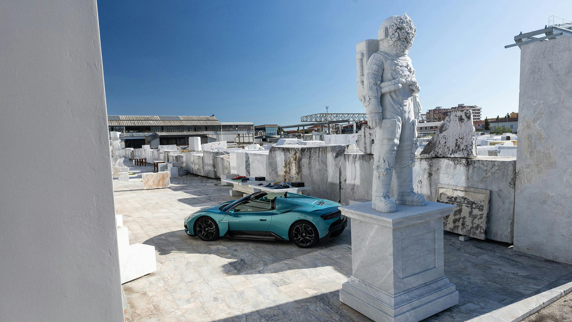 Maserati MCPura Driving Experience in Versilia: atelier Henraux Querceta