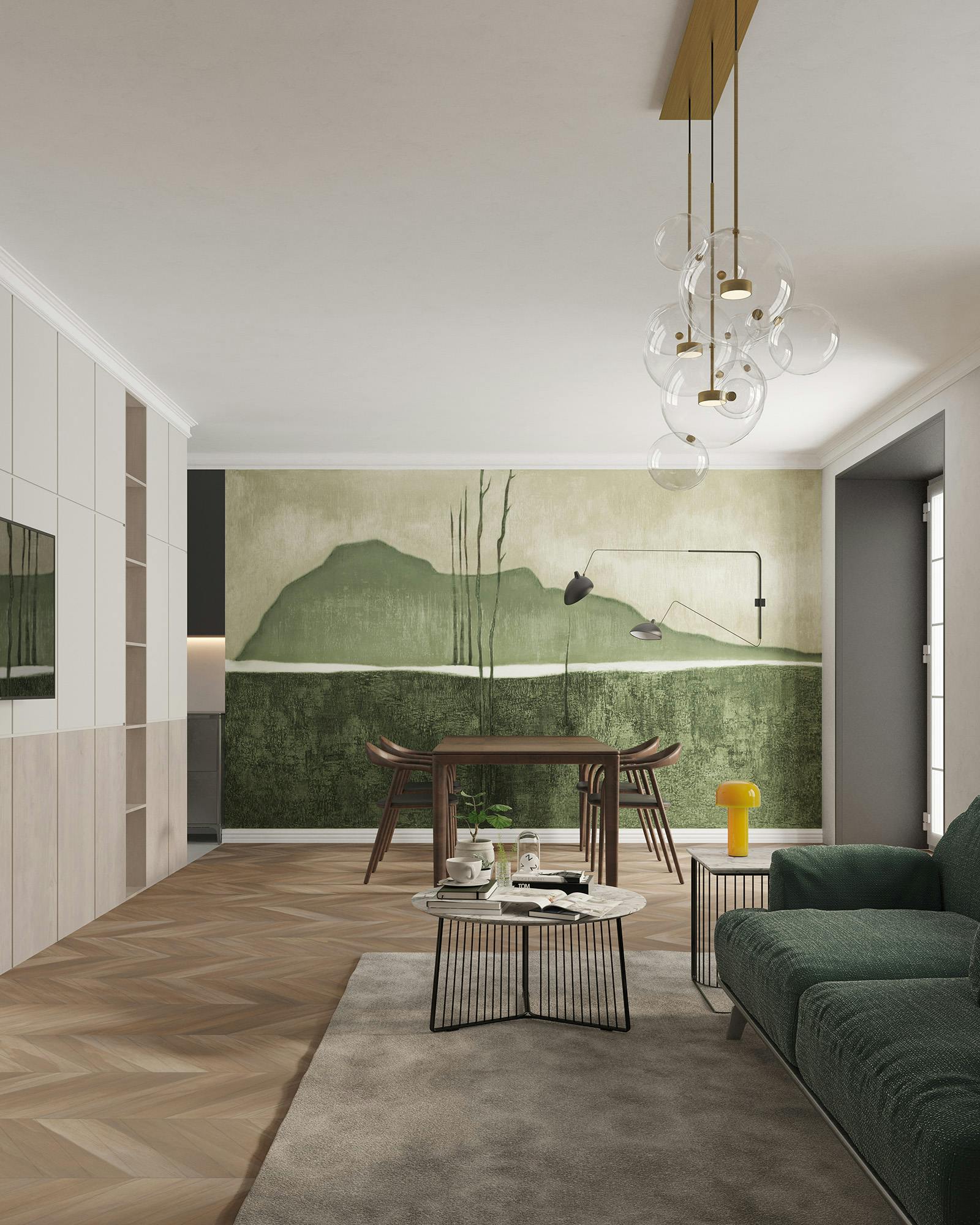 Carta da parati Monochrome di Inkiostro Bianco