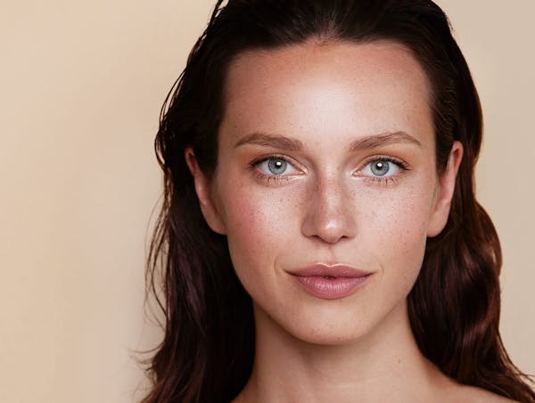 Woman with clear skin