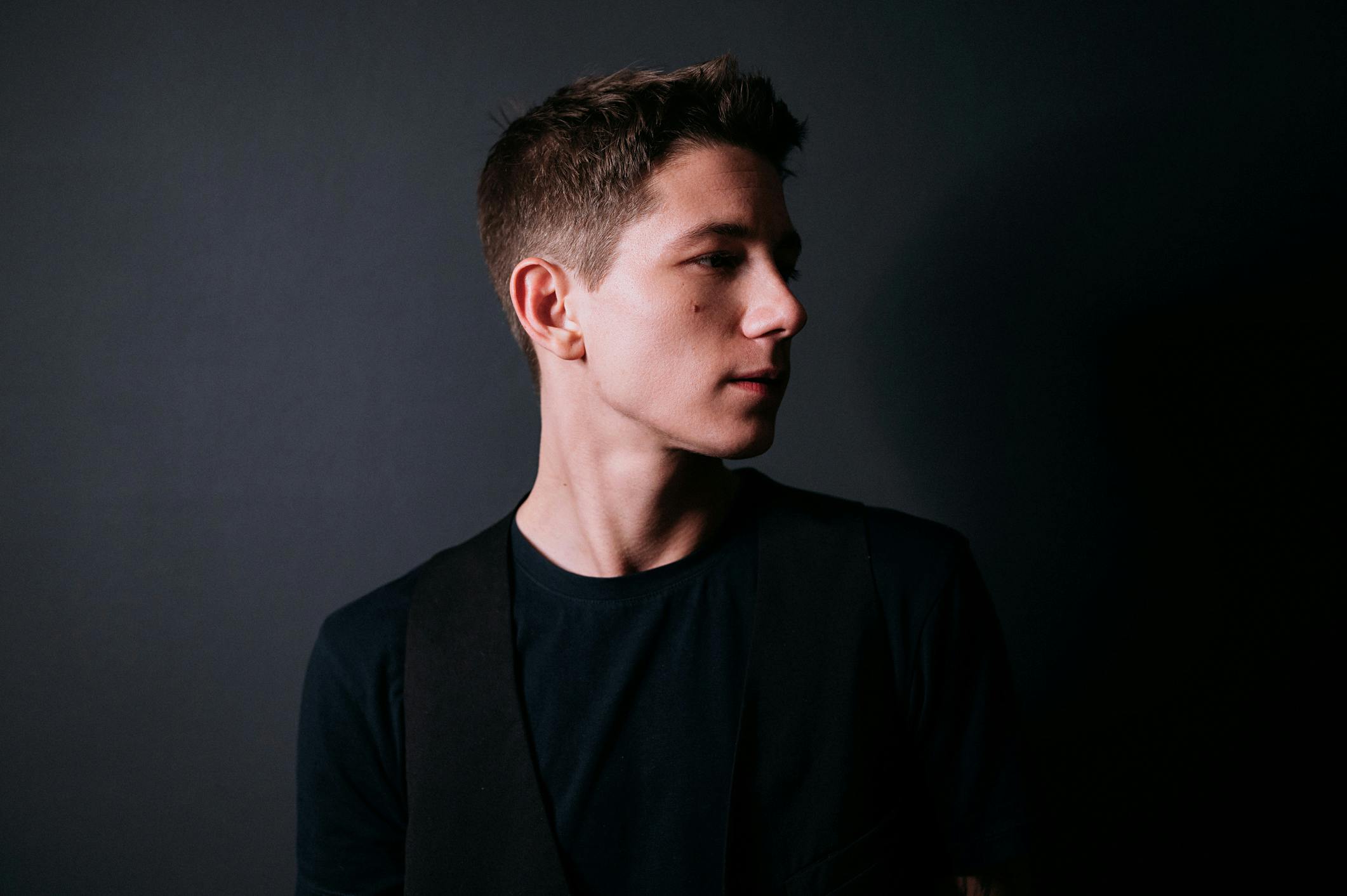 Man looking to the side