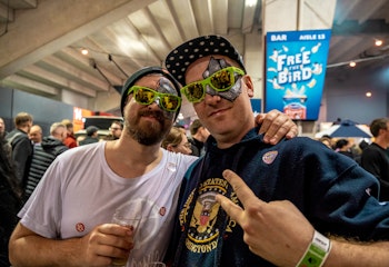 Punter posing at Beervana