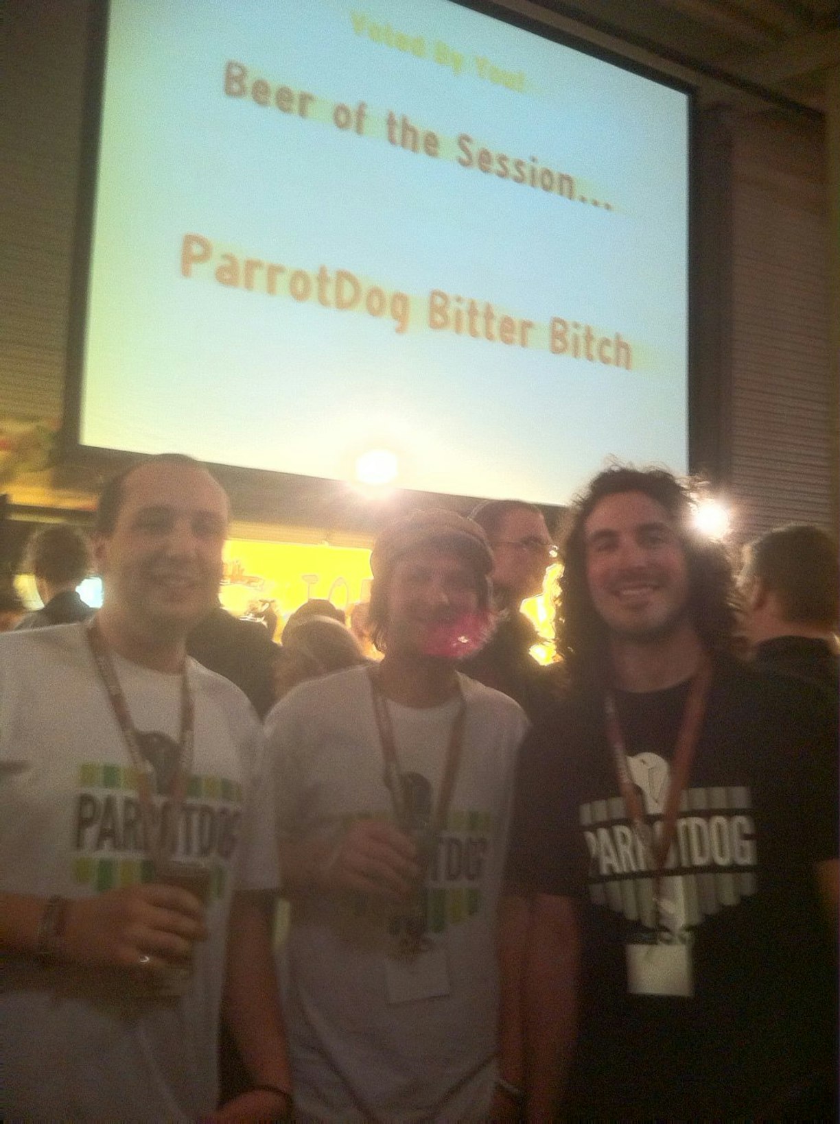 The three Matts, Matt Stevens, Matt Kristofsky and Matt Warner at Beervana 2011 when their first ever batch of BitterBitch was awarded People’s Choice Award.
