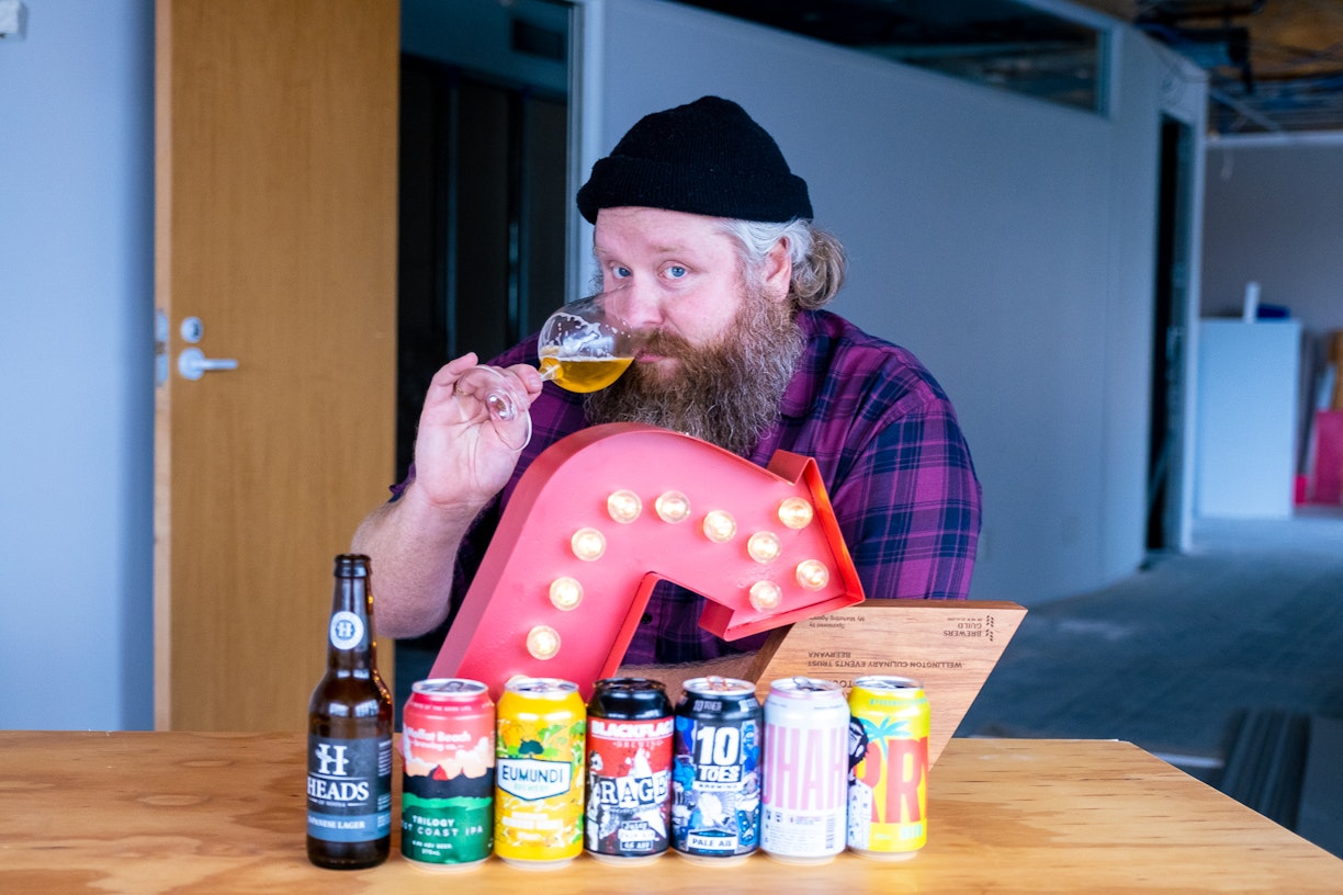 Ryan drinking a beer