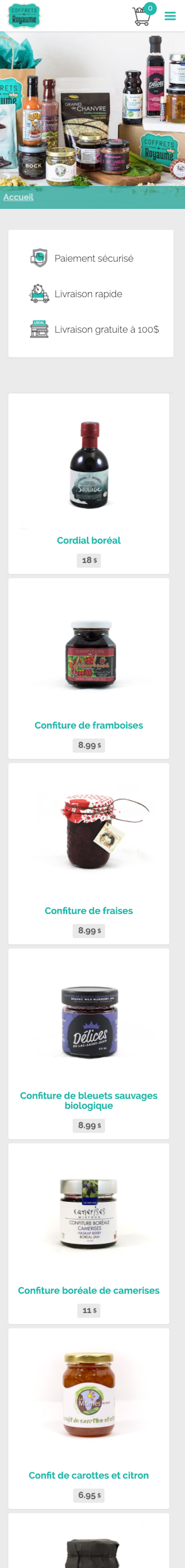 webflow project 5 - Coffrets du Royaume