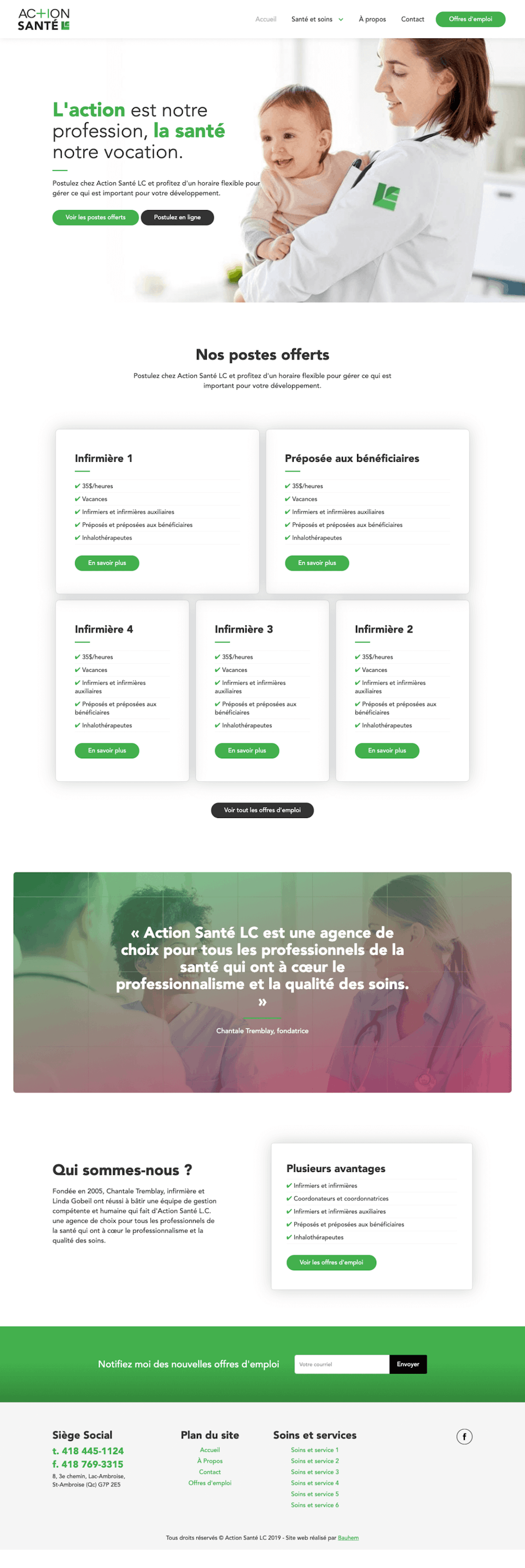 webflow project 1 - Action Santé LC