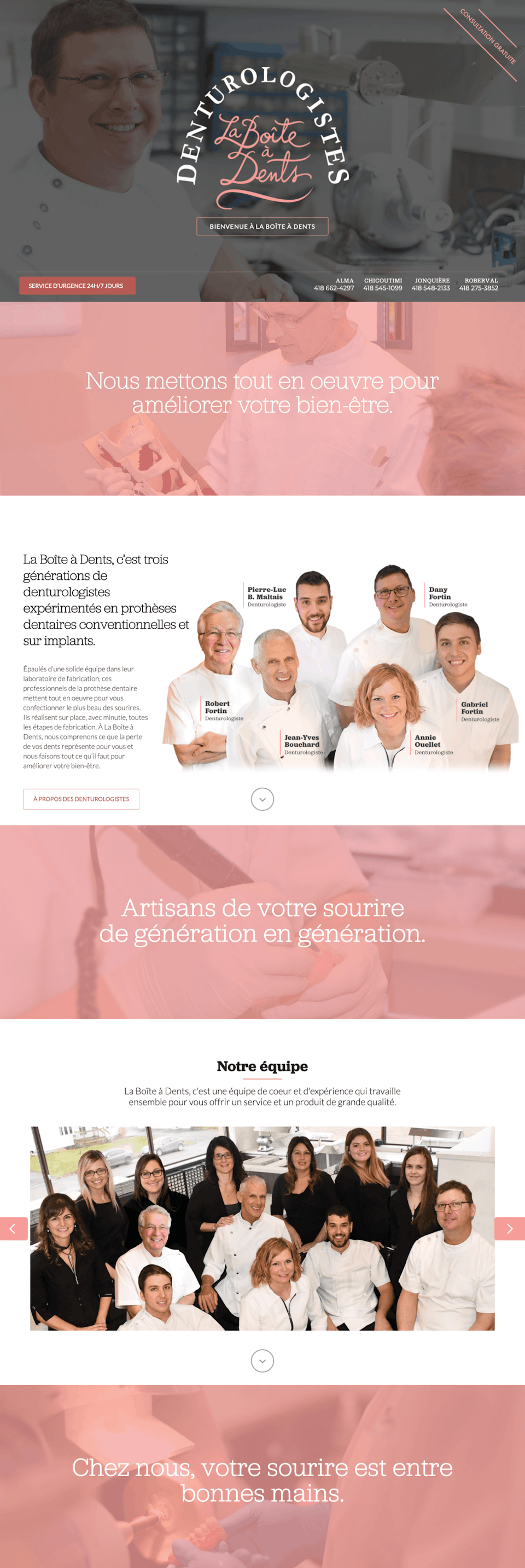 webflow project 1 - La Boîte à dents