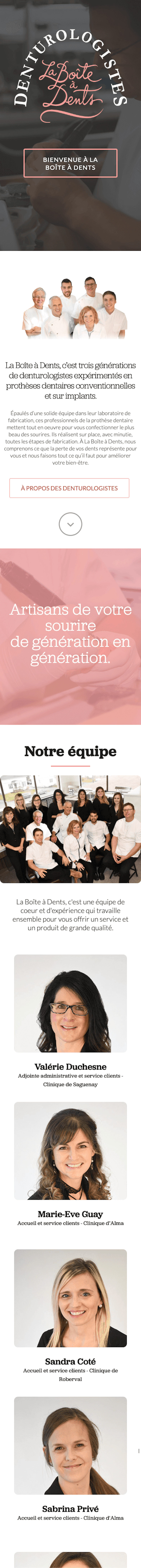 webflow project 3 - La Boîte à dents