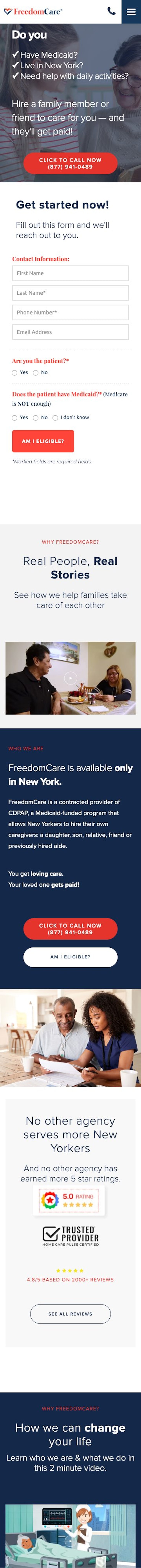 webflow project 2 - FreedomCare New York